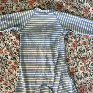 Hanna Andersson Light Blue and White Striped Shirt